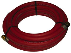 Alliance Hose & Rubber - 1/2" ID x 27/32" OD 25' Long Multipurpose Air Hose - MNPT x FNPT(Swivel) Ends, 300 Working psi, -40 to 190°F, 1/2" Fitting, Red - Exact Industrial Supply