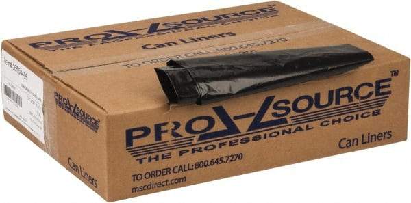 PRO-SOURCE - 1.25 mil Thick, Heavy-Duty Trash Bags - 33" Wide x 39" High, Black - Exact Industrial Supply