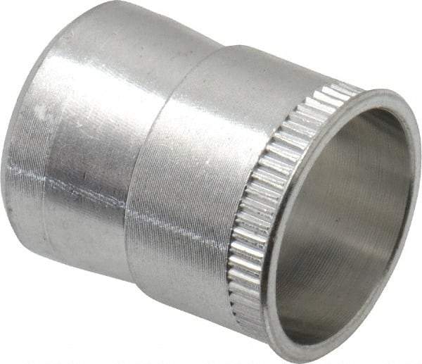 RivetKing - 5/16-18 UNC, Uncoated, Aluminum Knurled Rivet Nut Inserts - 0.531" to 0.536" Grip, 1/2" Drill Size - Exact Industrial Supply