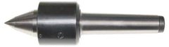 Interstate - MT2 Taper Shank Shank, 1.417" Head Diam, 594 Lb Capacity, Live Center - 6,400 Max RPM, 0.866" Point Diam, 1.33" Point Len, 594 Lb Max Workpc, Long Point - Exact Industrial Supply