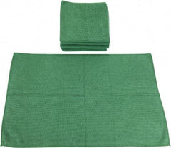 PRO-SOURCE - Reusable Microfiber Wipes - Packet, 16" x 24" Sheet Size, Green - Exact Industrial Supply