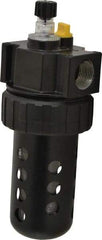 Parker - 3/4" NPT, 150 Max psi Standard Micro Mist Lubricator - Polycarbonate Bowl with Sight Glass, Zinc Body, 90 CFM, 125°F Max Temp, 3.24" Wide x 9.27" High - Exact Industrial Supply