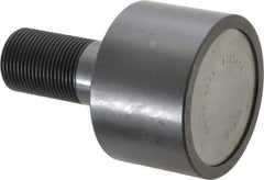 Accurate Bushing - 3" Roller Diam x 2" Width, 1-1/4" Stud Diam x 2-1/2" Length, Plain Load Roller - Steel, 1-3/4" Thread Length, 1-1/4-12 Thread, 14,300 Lb Dynamic Cap, 16,000 Lb Static Cap - Exact Industrial Supply