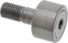 Made in USA - 1" Roller Diam x 5/8" Width, 7/16" Stud Diam x 1" Length, Stud Cam Follower - Steel, 1/2" Thread Length, 7/16-20 Thread, 1,780 Lb Dynamic Cap - Exact Industrial Supply