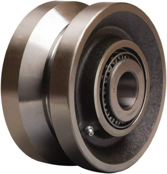 Hamilton - 6 Inch Diameter x 3 Inch Wide, Forged Steel Caster Wheel - 4,500 Lb. Capacity, 3-1/4 Inch Hub Length, 1-15/16 Inch Axle Diameter, Plain Bore Bearing - Exact Industrial Supply