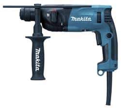 Makita - 110 Volt SDS Plus Chuck Electric Rotary Hammer - 0 to 5,000 BPM, 0 to 1,500 RPM, Reversible - Exact Industrial Supply