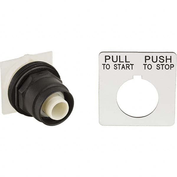 Schneider Electric - 1.22 Inch Mount Hole, Extended Mushroom Head, Pushbutton Switch with Contact Block - Exact Industrial Supply