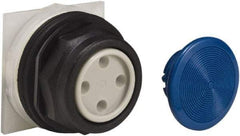 Square D - Extended Mushroom Head Pushbutton Switch Operator - Blue, Round Button, Nonilluminated - Exact Industrial Supply