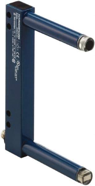 Telemecanique Sensors - 3-pin M8 Connector, 80mm Nominal Distance, Shock and Vibration Resistant, Through Beam Photoelectric Sensor - 12 to 24 VDC, 4000 Hz, Aluminum, Glass, Polyamide, 2 Inch Long x 7 Inch Wide x 7 Inch High - Exact Industrial Supply