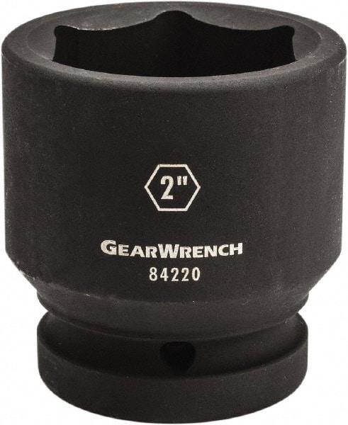 GearWrench - 1" Drive 3-1/4" Standard Impact Socket - 6 Points, 3-15/16" OAL - Exact Industrial Supply