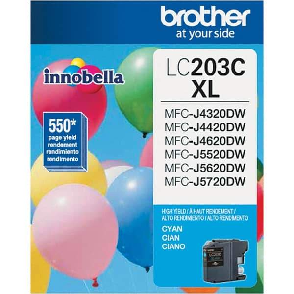 Brother - Cyan Ink Cartridge - Use with Brother MFC-J460DW, J480DW, J485DW, J680DW, J880DW, J885DW, J4320DW, J4420DW, J4620DW, J5520DW, J5620DW, J5720DW - Exact Industrial Supply
