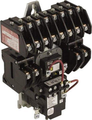 Square D - No Enclosure, 12 Pole, Mechanically Held Lighting Contactor - 20 A (Tungsten), 30 A (Fluorescent), 110 VAC at 50 Hz, 120 VAC at 60 Hz, 12NC Contact Configuration - Exact Industrial Supply