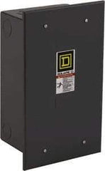 Square D - 1 NEMA Rated, 10 Pole, Electrically Held Lighting Contactor - 20 A (Tungsten), 30 A (Fluorescent), 110 VAC at 50 Hz, 120 VAC at 60 Hz, 10NO Contact Configuration - Exact Industrial Supply