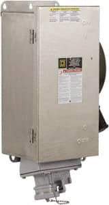 Square D - 30 Amp, 600 VAC, 3 Pole Fused Safety Switch - NEMA 12, 3, 3R, 4, 4X & 5, 7.5 hp at 480 VAC (Single Phase), 20 hp at 600 VAC (Triple Phase), 3P Contact Form - Exact Industrial Supply