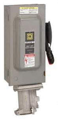 Square D - 60 Amp, 600 VAC, 3 Pole Fused Safety Switch - NEMA 1, 50 hp at 600 VAC (Triple Phase) - Exact Industrial Supply
