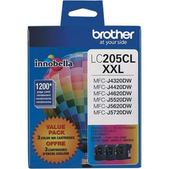 Brother - Cyan, Magenta & Yellow Ink Cartridge - Use with Brother MFC-J4320DW, J4420DW, J4620DW, J5520DW, J5620DW, J5720DW - Exact Industrial Supply