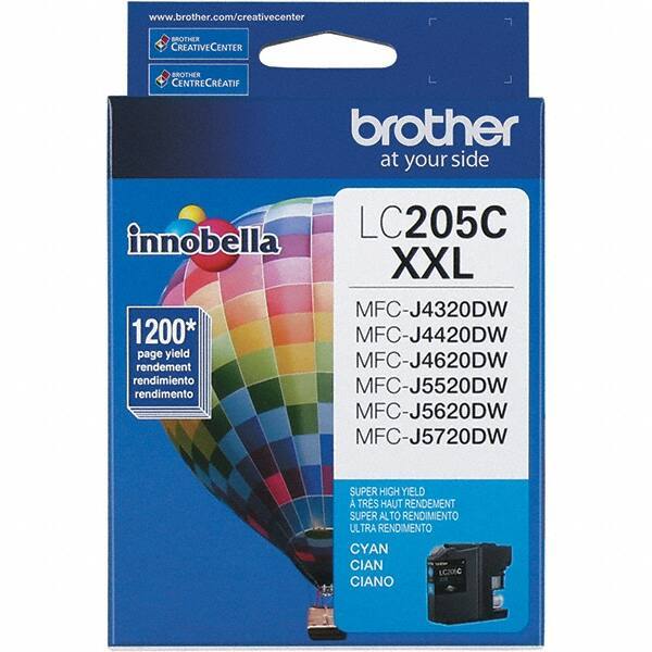 Brother - Cyan Ink Cartridge - Use with Brother MFC-J4320DW, J4420DW, J4620DW, J5520DW, J5620DW, J5720DW - Exact Industrial Supply