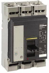 Square D - 600 Amp, 600 VAC, 3 Pole, Panel Mount Molded Case Circuit Breaker - Electronic Trip, Multiple Breaking Capacity Ratings, 3/0 AWG - Exact Industrial Supply