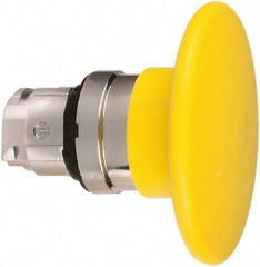 Schneider Electric - 22mm Mount Hole, Extended Mushroom Head, Pushbutton Switch Only - Round, Yellow Pushbutton, Nonilluminated, Momentary (MO) - Exact Industrial Supply