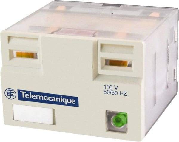 Schneider Electric - 3,750 VA Power Rating, Electromechanical Plug-in General Purpose Relay - 15 Amp at 250 VAC & 28 VDC, 4CO, 24 VDC - Exact Industrial Supply