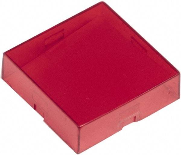 Schneider Electric - Pushbutton Switch Button Cover - Red, Square Button, Nonilluminated - Exact Industrial Supply