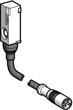 Telemecanique Sensors - NPN, Flat, Inductive Proximity Sensor - 3 Wires, IP67, 12 to 24 VDC, 8mm Wide - Exact Industrial Supply