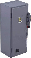 Square D - 3 Pole, 600 VAC, 45 Continuous Amp, 10 hp, 25 hp, 20 - 25 hp and 7-1/2 - 10 hp hp, Enclosed NEMA Combination Starter - NEMA 1 - Exact Industrial Supply