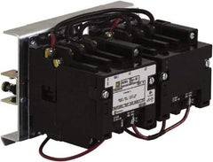 Square D - 4 Pole, 110 Coil VAC at 50 Hz and 120 Coil VAC at 60 Hz, 27 Amp NEMA Contactor - Open Enclosure, 50 Hz at 110 VAC and 60 Hz at 120 VAC - Exact Industrial Supply