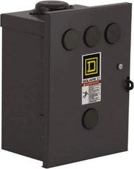 Square D - 3R NEMA Rated, 4 Pole, Electrically Held Lighting Contactor - 100 A (Tungsten), 110 VAC at 50 Hz, 120 VAC at 60 Hz - Exact Industrial Supply