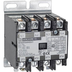 Square D - 4 Pole, 40 Amp Inductive Load, 600 Coil VAC, Definite Purpose Contactor - Exact Industrial Supply