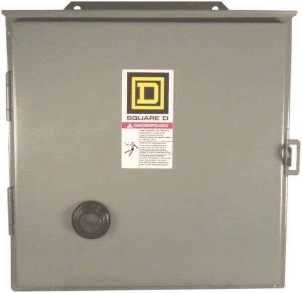 Square D - 110 Coil VAC at 50 Hz, 120 Coil VAC at 60 Hz, 18 Amp, Reversible Enclosed Enclosure NEMA Motor Starter - 3 Phase hp: 3 at 200 VAC, 3 at 230 VAC, 5 at 460 VAC, 5 at 575 VAC, 12 Enclosure Rating - Exact Industrial Supply