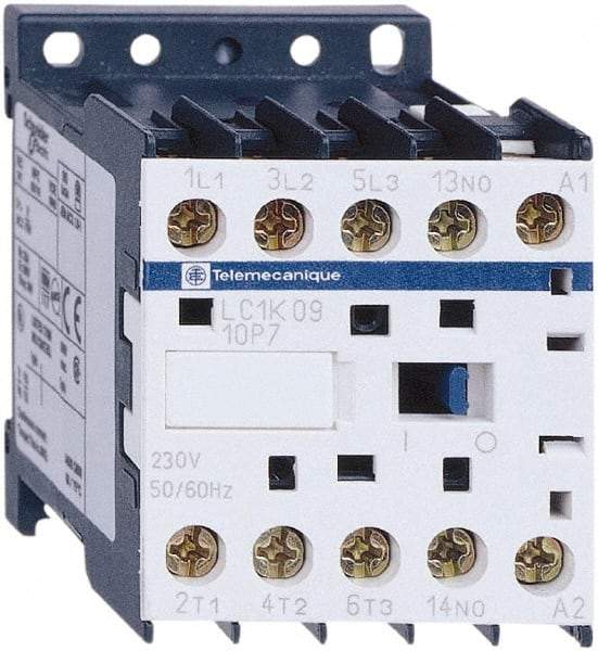 Schneider Electric - 3 Pole, 230 Coil VAC at 50/60 Hz, 16 Amp at 690 VAC, 20 Amp at 440 VAC and 9 Amp at 440 VAC, IEC Contactor - CSA, RoHS Compliant, UL Listed - Exact Industrial Supply
