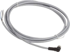 Telemecanique Sensors - 3 Amp, M8 4 Pin Elbowed Female Cordset Sensor and Receptacle - 60 VAC, 75 VDC, 2m Cable Length, IP67 Ingress Rating - Exact Industrial Supply