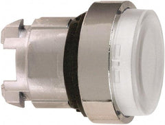 Schneider Electric - 22mm Mount Hole, Extended Straight, Pushbutton Switch Only - Round, Clear Pushbutton, Nonilluminated, Momentary (MO) - Exact Industrial Supply