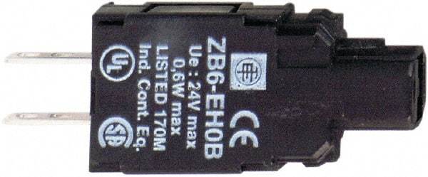 Schneider Electric - 120 VAC LED & Neon Indicating Light - Quick Connect Connector, Shock Resistant, Vibration Resistant - Exact Industrial Supply