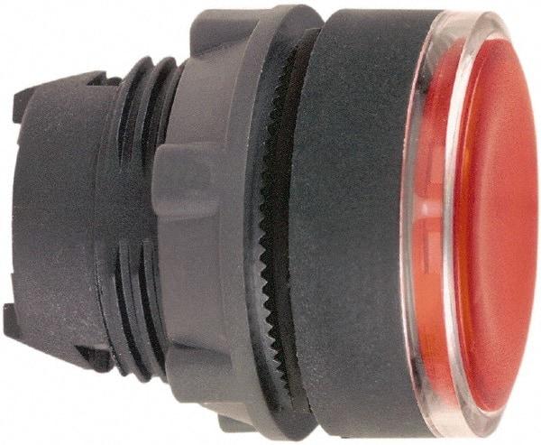 Schneider Electric - 22mm Mount Hole, Flush, Pushbutton Switch Only - Round, Red Pushbutton, Illuminated, Maintained (MA) - Exact Industrial Supply
