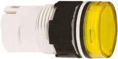 Schneider Electric - Yellow Lens LED Pilot Light - Round Lens, Shock Resistant, Vibration Resistant - Exact Industrial Supply