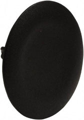 Schneider Electric - Flush Pushbutton Switch Cap - Black, Round Button, Nonilluminated - Exact Industrial Supply