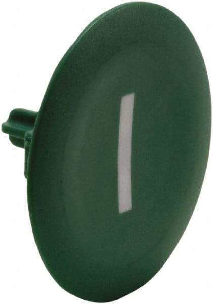 Schneider Electric - Flush Pushbutton Switch Cap - Green, Round Button, Nonilluminated - Exact Industrial Supply