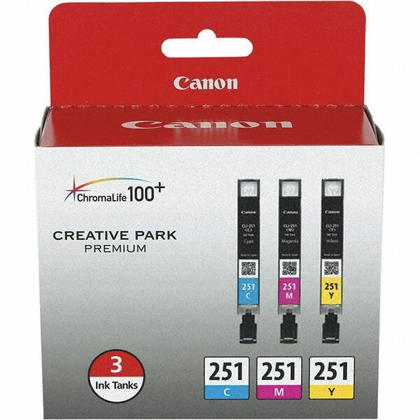 Canon - Cyan, Magenta & Yellow Ink Cartridge - Use with Canon PIXMA iP7220, iP8720, iX6820, MG5420, MG5520, MG5620, MG6320, MG6420, MG6620, MG7120, MG7520, MX922 - Exact Industrial Supply