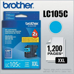Brother - Cyan Ink Cartridge - Use with Brother MFC-J4310DW, J4410DW, J4510DW, J4610DW, J4710DW, J6520DW, J6720DW, J6920DW - Exact Industrial Supply