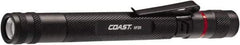 Coast Cutlery - White LED Bulb, 245 Lumens, Industrial/Tactical Flashlight - Black Aluminum Body, 3 AAA Batteries Included - Exact Industrial Supply