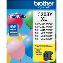 Brother - Yellow Ink Cartridge - Use with Brother MFC-J460DW, J480DW, J485DW, J680DW, J880DW, J885DW, J4320DW, J4420DW, J4620DW, J5520DW, J5620DW, J5720DW - Exact Industrial Supply