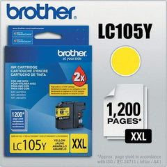 Brother - Yellow Ink Cartridge - Use with Brother MFC-J4310DW, J4410DW, J4510DW, J4610DW, J4710DW, J6520DW, J6720DW, J6920DW - Exact Industrial Supply
