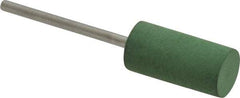 Value Collection - 10mm Max Diam x 20mm Long, Cylinder, Rubberized Point - Fine Grade, Ceramic, Mounted - Exact Industrial Supply