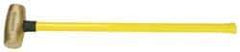 American Hammer - 8 Lb Head Nonsparking Hammer - 33" OAL, 30-1/2" Long Fiberglass Handle - Exact Industrial Supply