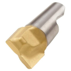 Seco - MM08 M03 Grade T60M Carbide End Milling Tip Insert - TiAlN/TiN Finish, 2 Flutes, 0.315" Cutting Diam, 0.216" Depth of Cut, 0.268" Extension - Exact Industrial Supply