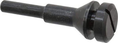 Value Collection - 3/8" Hole, Screw Lock Wheel Mandrel - 2" OAL, 1/2" Max Wheel Width, 1/4" Shank Diam - Exact Industrial Supply