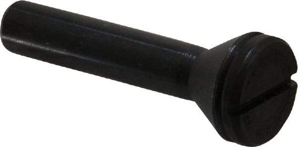 Value Collection - 1/4" Hole, Screw Lock Wheel Mandrel - 2" OAL, 1/4" Max Wheel Width, 3/8" Shank Diam - Exact Industrial Supply