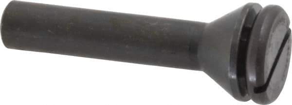 Value Collection - 3/8" Hole, Screw Lock Wheel Mandrel - 2" OAL, 1/4" Max Wheel Width, 3/8" Shank Diam - Exact Industrial Supply
